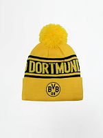 Шапка Borussia Dortmund с помпоном желтый