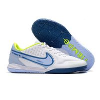 Футзалки Nike React Tiempo Legend 9 Pro IC белый/синий/салатовый